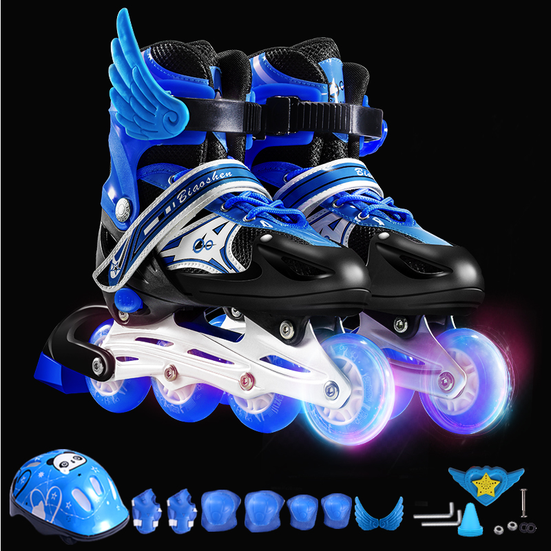 Musical blue slipper + protection + helmet + gift pack